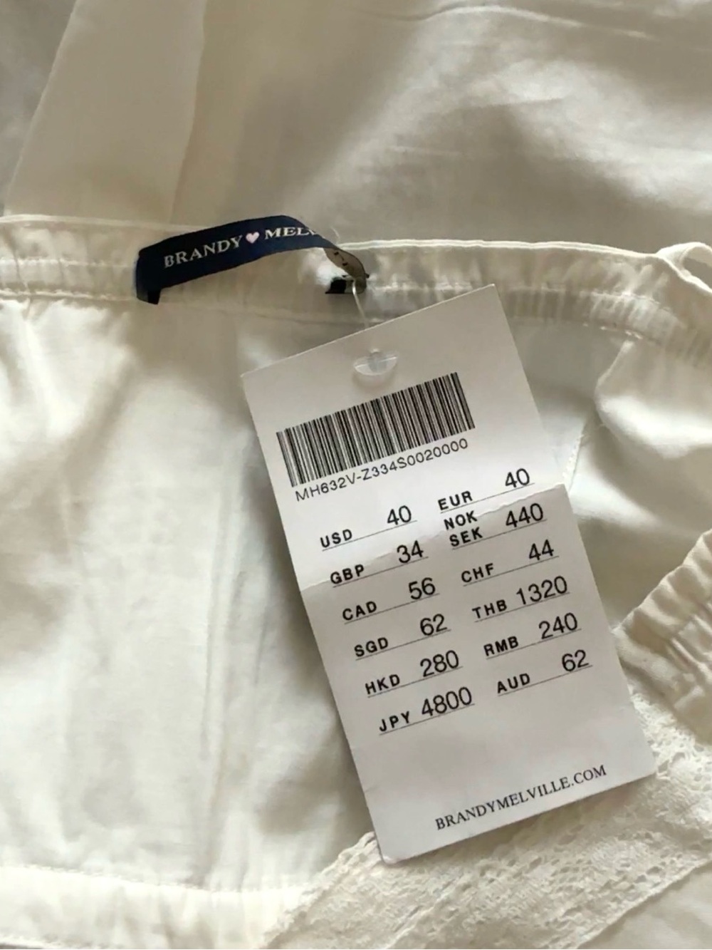 Brandy Melville White Tie-Shoulder Mini Dress - Picture 4 of 4